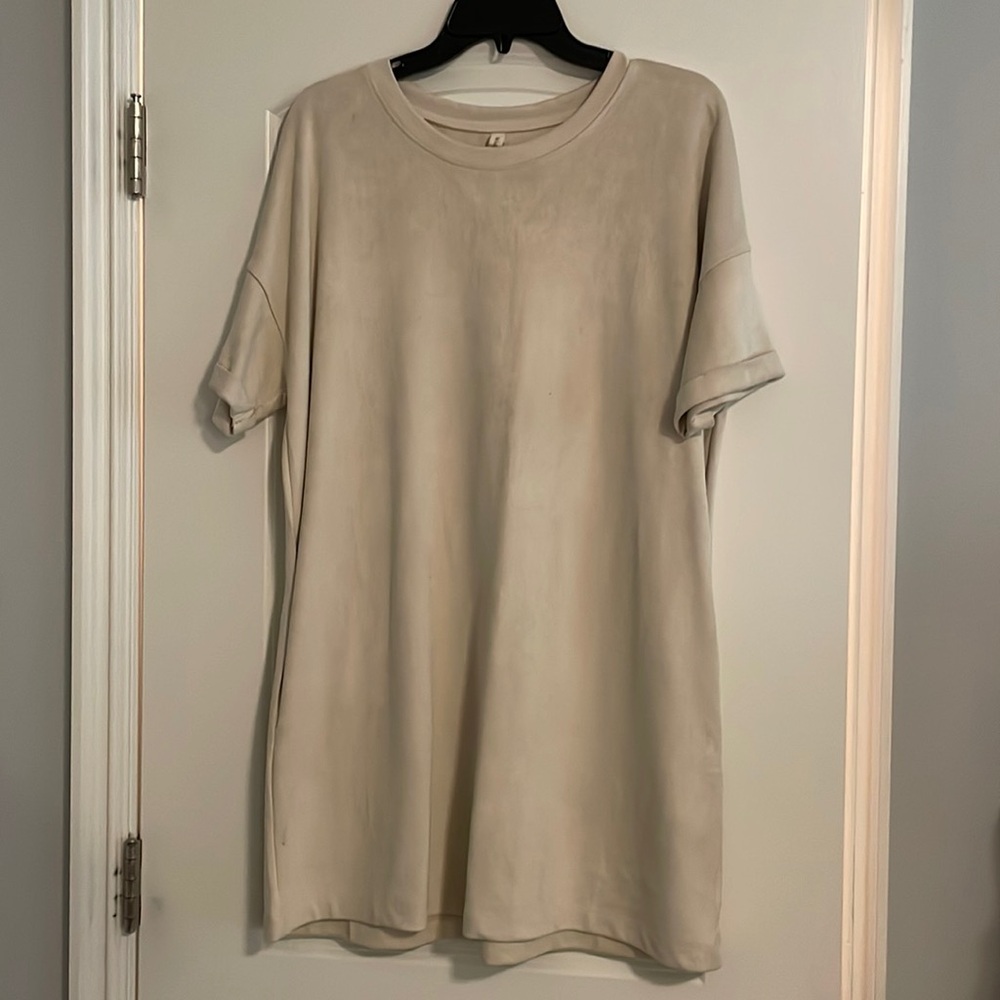 Tan suede dress